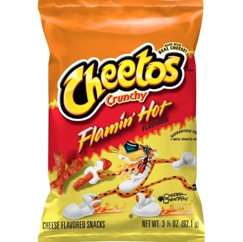 Снеки Cheetos Crunchy Flamin' Hot Cheese Flavored Snacks 92 g