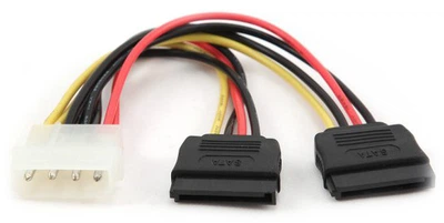 Кабель Cablexpert Molex — 2 SATA 0.3 (CC-SATA-PSY-0.3M)