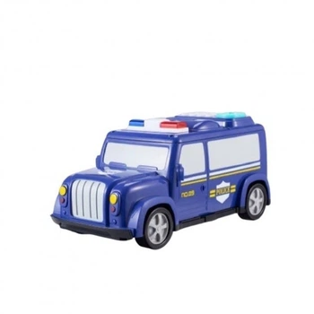 Дитячий електронний сейф-скарбничка Police Cash Truck 589-13B із кодовим замком "Поліцейська машина" Синій