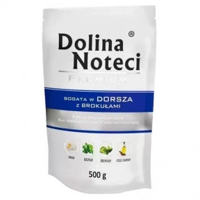 Dolina Noteci Premium Dog консервы для собак с треской и брокколи (65) 300670 500г пауч