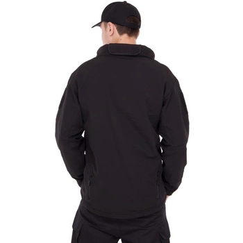 Флисовая куртка тактическая мужская военная Куртка на флисе с капюшоном TACTICAL Черный (5707) 3XL