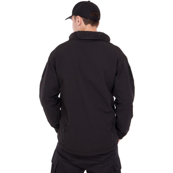 Флисовая куртка тактическая мужская военная Куртка на флисе с капюшоном TACTICAL Черный (5707) XXL