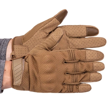 Міцні тактичні рукавички із закритими пальцями Рукавички для військових TACTICAL Хакі (BC-8816) M
