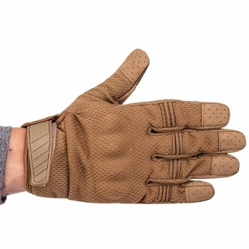 Міцні тактичні рукавички із закритими пальцями Рукавички для військових TACTICAL Хакі (BC-8816) L