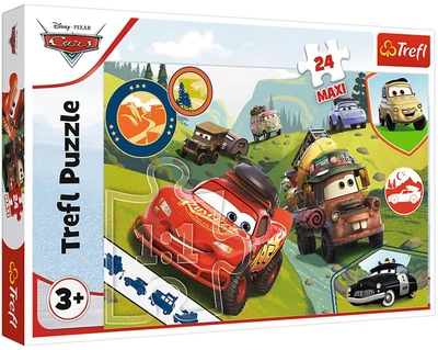 Пазли Trefl Максі - Тачки-3. Весела подорож / Disney Cars 3 / Trefl, 24 елементи (14352)