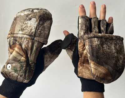 Рукавички-рукавички зимові теплі флісові на застібках