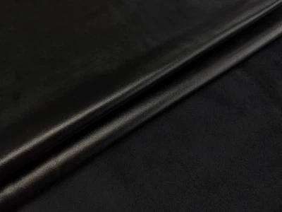 Тканина Шкіра стрейч на хутрі глянець, чорний, пог. м. (к2/4, 9509, цв1)
