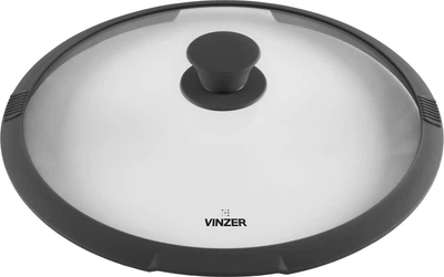 Кришка скляна Vinzer із силіконовим обідком 26 см (50247V)(5907706502478)