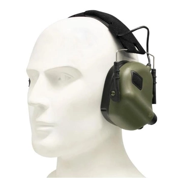 Активні навушники тактичні Earmor M31 mod3 для стрільби Зелені