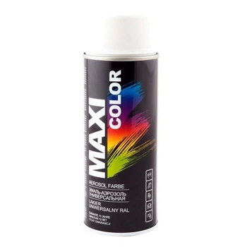 Краска аэрозоль Maxi Color эмаль 400мл Белая матовая 9010М
