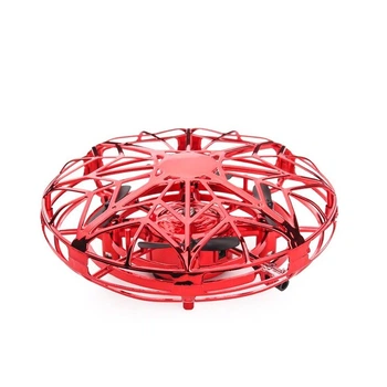 Интерактивная летающая игрушка Ufo Drone Electronic Fly Topblade с управлением движением руки Красный