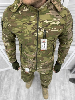 Тактическая теплая зимняя военная форма комплект костюм Combat ( Куртка + Штаны ), Камуфляж: Мультикам, Размер: XL