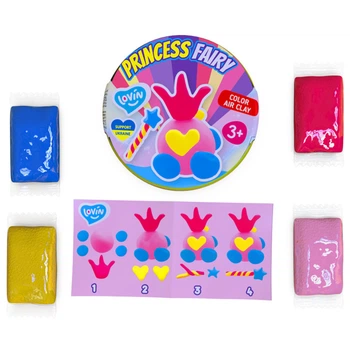 Набор для лепки с воздушным пластилином Princess Fairy ТМ Lovin 70138 Crown