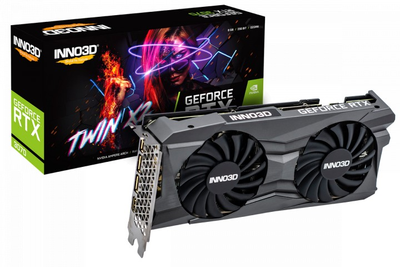 Відеокарта Inno3D RTX 3070 TWIN X2 8 GB GDDR6 (256 bit) (1725/14000) (DisplayPort , HDMI) (M30702-08D6-1710VA32L) Б/В