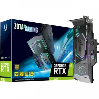 Видеокарта Zotac GeForce RTX 3090 ArcticStorm 24 GB GDDR6X (384 bit) (1695/19500) (DisplayPort , HDMI) (ZT-A30900Q-30P) Б/У