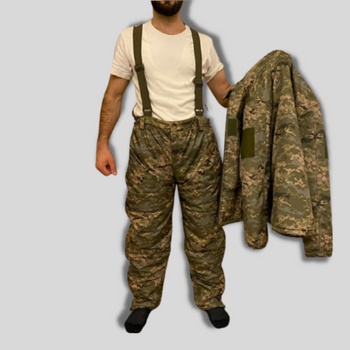 Зимний военный костюм -20С пиксель ЗСУ (бушлат и брюки) размер 48 (М)