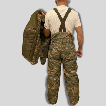 Зимний военный костюм -20С пиксель ЗСУ (бушлат и брюки) размер 48 (М)