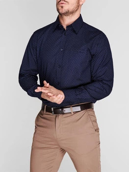 Сорочка чоловіча Pierre Cardin Long Sleeve Shirt Mens 55023418 S Темно-синя