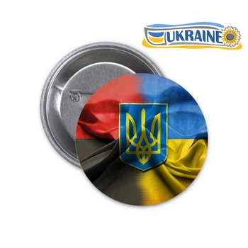 Значок Ukraine UA Украина Патриотический #03