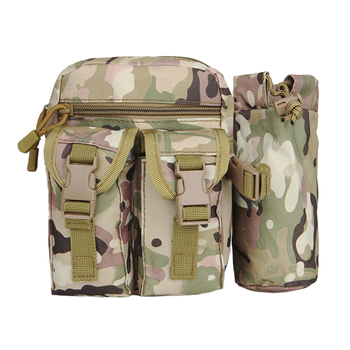 Сумка тактическая на пояс AOKALI Outdoor A33 4L (Camouflage CP) военная спортивная с карманами на молнии (OPT-3481)