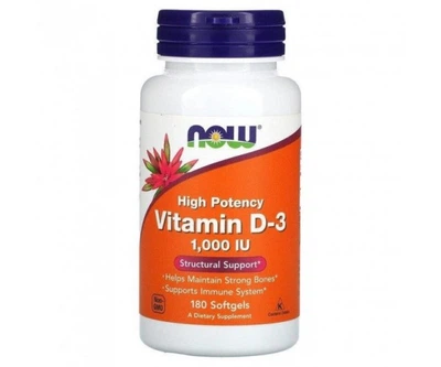 Вітаміни NOW Vitamin D-3 1000 IU Softgels 180 капсул(5000925)