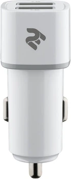 Автомобильное зарядное устройство 2E Dual USB Car Charger 2.4A&2.4A White