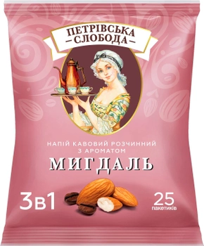 Напиток кофейный растворимый 3 в 1 Петровская Слобода с ароматом Миндаль 25 саше по 18 г (8886300970104)