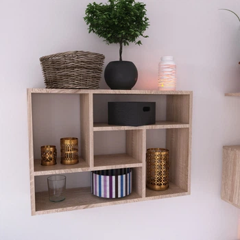 Полиця книжкова ПК-32 навісна на стіну Дуб Сонома