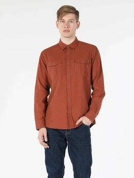 Сорочка бавовняна чоловіча Colin's CL1058248COR S Cinnamon (8683197145970)