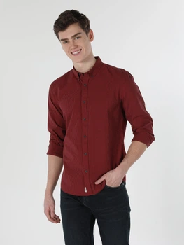 Сорочка бавовняна чоловіча Colin's CL1058566RED S Red (8683197150462)