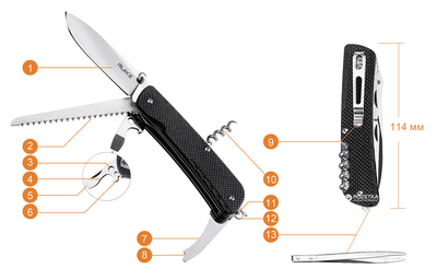 НОЖ-МУЛЬТИТУЛ RUIKE "TREKKER LD32-B"