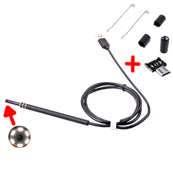 USB / microUSB камера эндоскоп медицинский ЛОР отоскоп 1.35м Без бренда