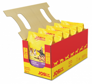 Сухой корм Josera JosiDog Junior Sensitive Корм для выращивания молодых чувствительных собак (Безглютеновая рецептура) 0,9 кr*5 (4,5 кг) (45570)