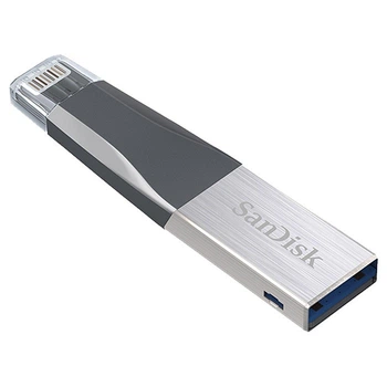 Флеш-накопитель SanDisk iXpand Mini 16GB USB 3.1/Lightning Silver-Black (SDIX40N-016G-GN6NN)