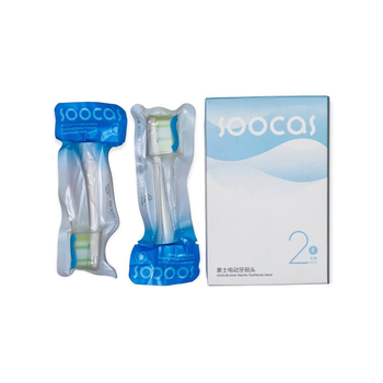 Насадка для зубной щётки Soocas X3, X3U, X3 Pro, X5, X1, V1 белые 2 штуки