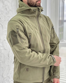 Куртка тактическая Softshell Оливковая теплая куртка для военных софтшелл 2XL