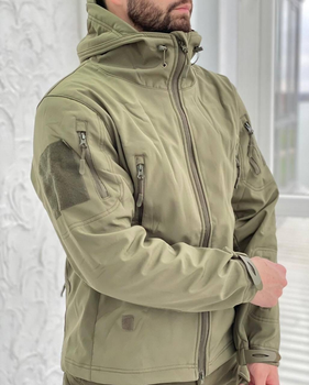 Куртка тактическая Softshell Оливковая теплая куртка для военных софтшелл XL