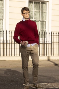 Гольф Uniqlo EXTRA FINE MERINO розмір S червоний (438787)