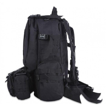 Рюкзак тактичний військовий із підсумками 55 л Tactical Backpack B08 Чорний