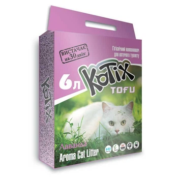 Соєвий наповнювач KOTIX TOFU Lavender 6 л/2,6 кг Котикс Лаванда
