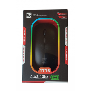 Мышь беспроводная R8 1715 оптическая аккумуляторная с подсветкой Mouse 2.4GHz dpi 800/1200/1600 (100818)