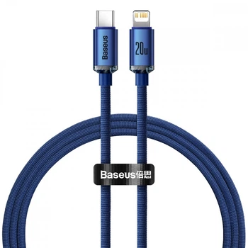 Кабель для быстрой зарядки Baseus Crystal Shine Series Type-c to Lightning |2m, 20W| Blue
