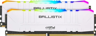 Модуль пам`яті Crucial DDR4 32GB (2x16GB) 3000 MHz Ballistix White RGB (BL2K16G30C15U4WL)