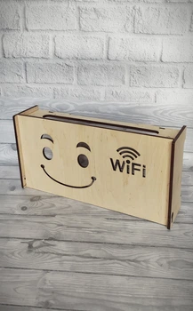 Настінна коробка для роутера Wi-Fi Полка 40*20,5*10 см Смайл