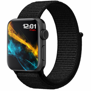 Нейлоновий ремінець Fruct Sport Loop Band для Apple Watch 38/40/41/42 mm Dark Black
