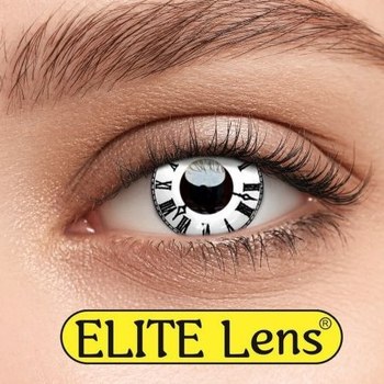 Контактні лінзи Elite Lens Кольорові "Клок білий" - +5,25+5.25 2 шт. 8.6