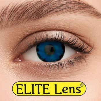 Контактные линзы Elite Lens Кольорові "Блу Неон" - +0,5 +0.5 2 шт. 8.6