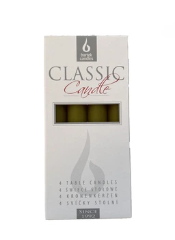Набір свічок 4шт Bartek Candles 21*170мм хакі