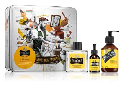 Набор для бороды Proraso Metal Box Beard Care Wood & Spice