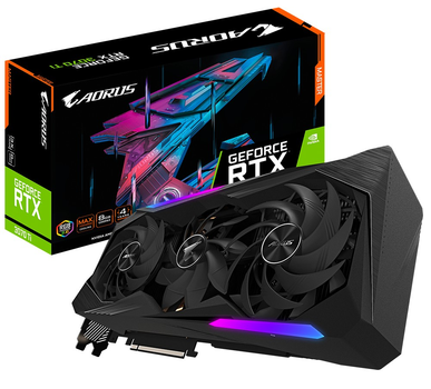 Видеокарта GIGABYTE AORUS RTX 3070 Ti Aorus 8GB GDDR6Х (256bit) (1875/19000) (3xHDMI, 3xDisplayPort) (GV-N307TAORUS M-8GD)